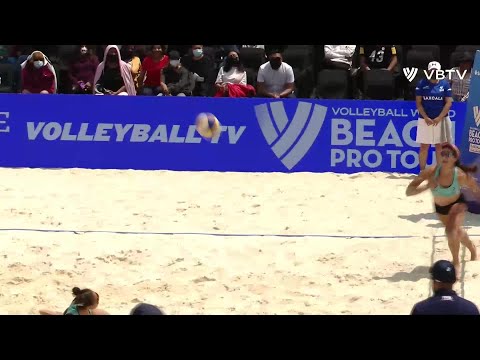 Megan/Nicole vs. Race/Fuchs - Beach Volleyball - Women - Match Highlights, 16/03/2022