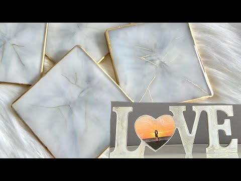 Beautiful Teal Bronze Geode Resin Coasters