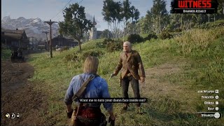 How to Stop a Aggressive Witness From Reporting A Crime in RDR2 (Easy) - Red Dead Redemption 2