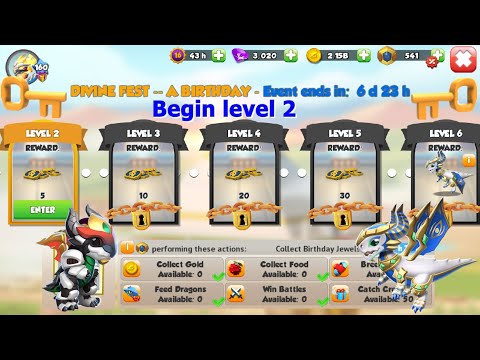 Begin Divine Fest A Birthday Chapter 1-Dragon Mania Legends | Vulture Dragon Dungeon |  DML