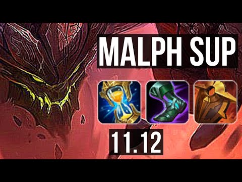 MALPHITE & Caitlyn vs THRESH & Sivir (SUPPORT) (DEFEAT) | 2/1/8, 500+ games | NA Master | v11.12
