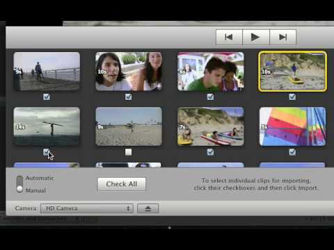 iMovie 09: 01 Importing video from your Camera CC