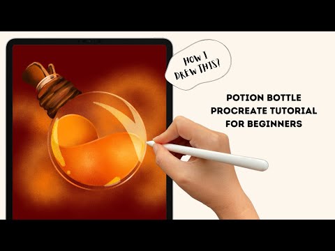 You Can Draw This Glowing Potion Bottle in Procreate | Digital Drawing Tutorial for Beginners