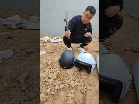 set 333 shield helmet test helmet violence #helmet #trending