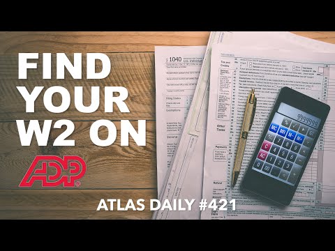 Part of a video titled Find Your W2 on ADP! - Atlas Daily 421 - YouTube