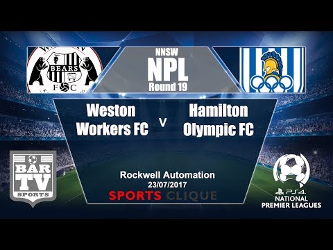 2017 Northern NSW NPL Round 19 - Weston Workers FC v Hamilton Olympic FC
