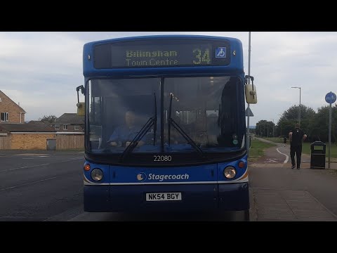 Brilliant Boneshaker : Stagecoach North East Man ALX 300 22080 ( NK54BGY ) 34 M'bourough to Owington