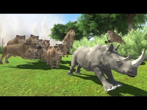 Run Away from Smilodon - Animal Revolt Battle Simulator