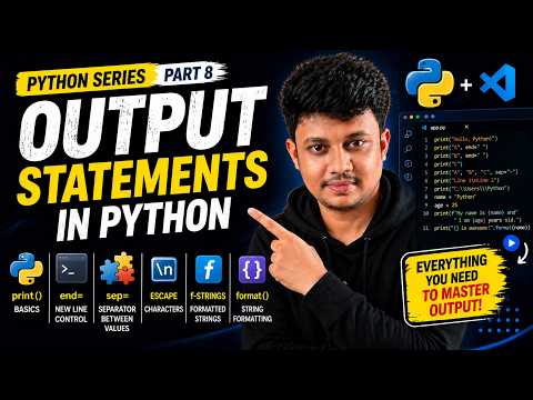 Python print() Function Full Tutorial  | sep=, end=, escape chars, f-strings