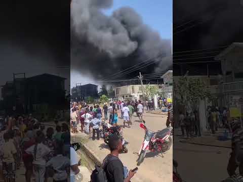 BREAKING: Fire Breaks Out at Amasaman as Firefighters Battle Blaze