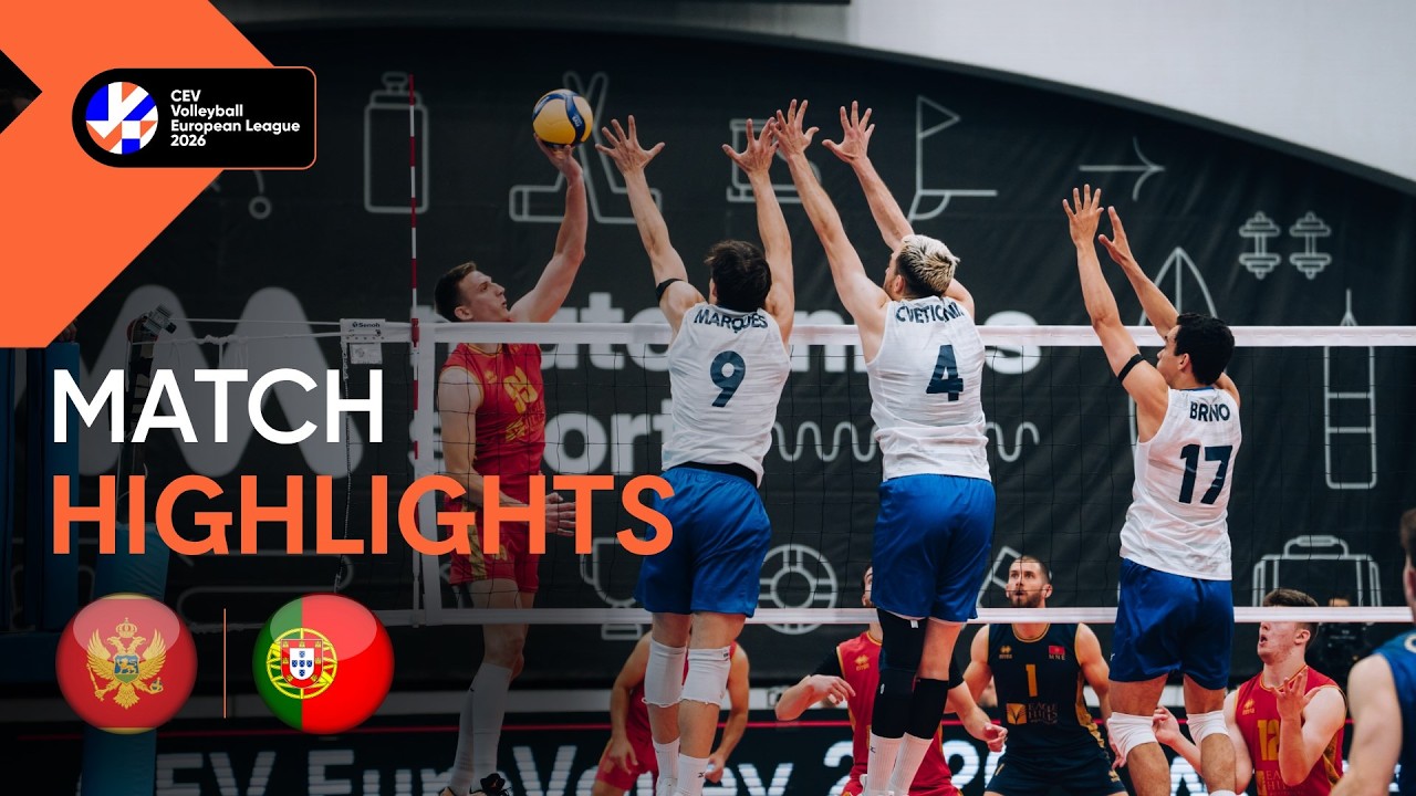 Highlights | Montenegro vs. Portugal | CEV Volleyball European League 2026 | Men