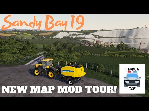 "Sandy Bay 19" New Mod Map Tour in Farming Simulator 19