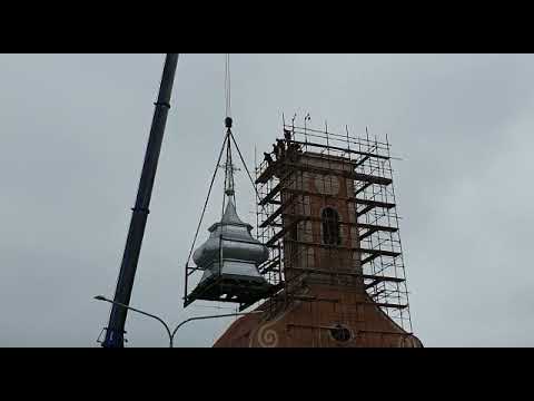 Bilje - podizanje kupole zvonika