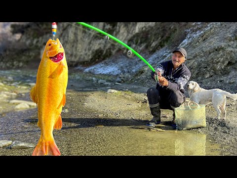 Homemade Azerbaijani-Style Fish Grill! One Day in the Village