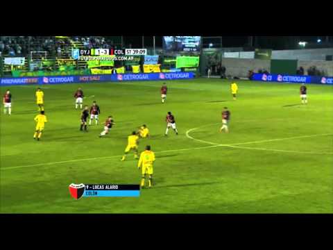 Gol de Alario. Defensa 1 - Colón 3. Fecha 12. Primera División 2015. FPT.