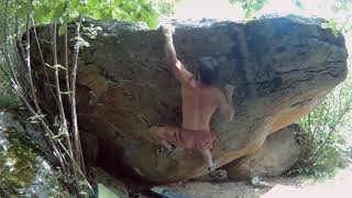 Video thumbnail de Problem 1' (Papas), 6c. Targasonne