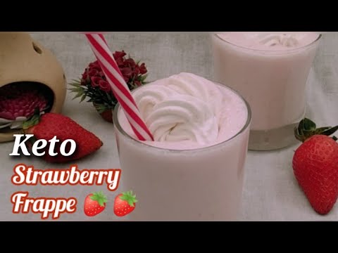 KETO STARBUCKS COPYCAT STRAWBERRY FRAPPE AT HOME | HOW TO MAKE STARBUCKS FRAPPUCCINO