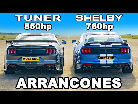 Ford Mustang Shelby GT500 vs. 850hp Mustang Tuned: Drag Racing
