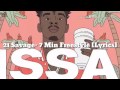 21 Savage "7 Min Freestyle" (Official Lyrics)