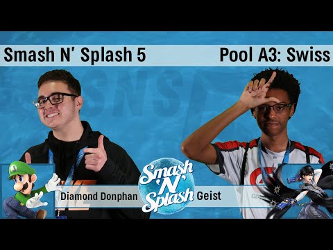 Smash N Splash 5: Diamond Donphan (Luigi) vs GA | Geist (Bayonetta)