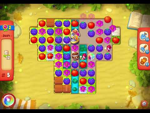 GardenScapes Level 2684 no boosters (12 moves)
