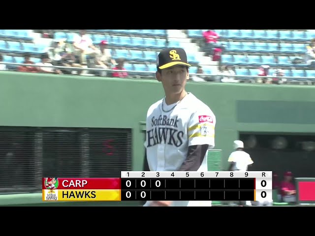 【ファーム】ホークス・前田悠伍 内角へのクロスファイヤーで三振を奪いピンチをしのぐ!! 2025年5月7日 福岡ソフトバンクホークス 対 広島東洋カープ