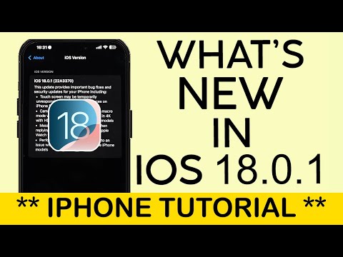 What's New in iOS 18.0.1 | Bug Fixes and Security Updates | How to update iOS 18.0.1 2024
