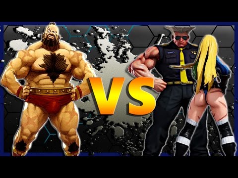 SFV - Snake Eyez ( Zangief ) Vs Chris G & KBrad ( Guile / Cammy ) *Ranked Sets* - SF5