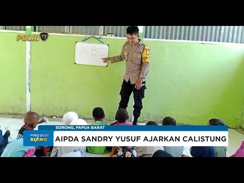 POLISI POLRESTA SORONG PAPUA MENGAJAR DIWILAYAH TERPENCIL