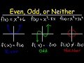 Even, Odd, or Neither Functions The Easy Way! - Graphs & Algebraically, Properties & Symmetry
