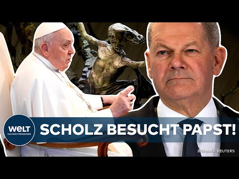 ROM: Bundeskanzler Olaf Scholz trifft Papst Franziskus! Historisches Treffen im Vatikan! | WELT