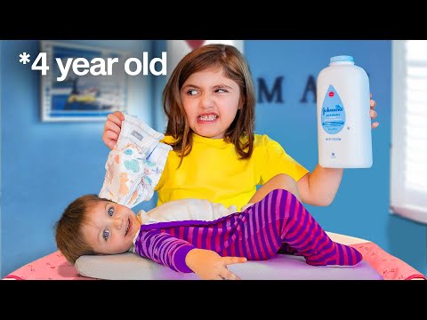4 Year Old Becomes a Mom for a Day!