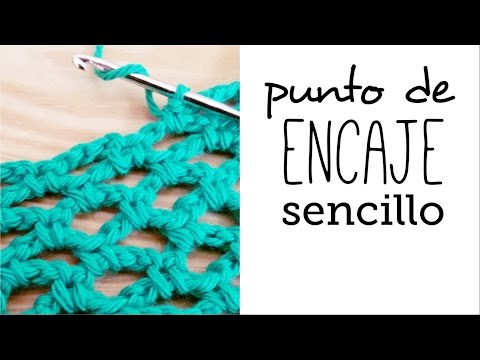 Cómo tejer Punto de Encaje (red o calado) sencillo a Crochet