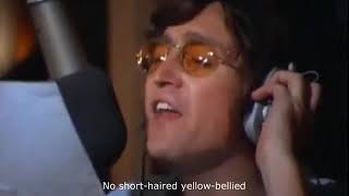 Gimme Some Truth in recording studio with lyrics