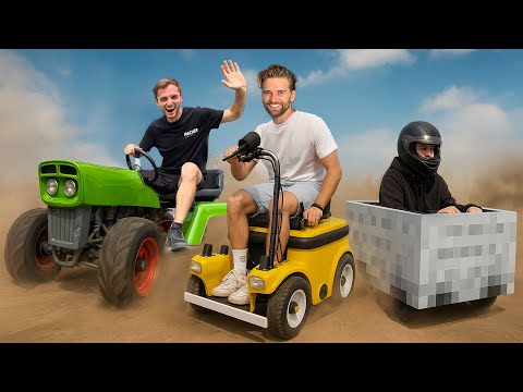 Wer gewinnt? 120 km/h Oma-Kart vs. Traktor vs. Minecraft Lore