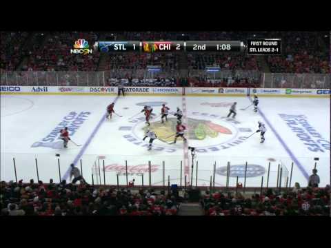 Vladimir Tarasenko wrist shot PPG 2-1 St. Louis Blues vs Chicago Blackhawks 4/23/14 NHL Hockey.