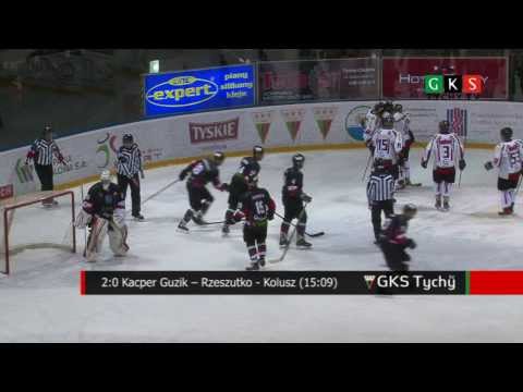 Skrót meczu GKS Tychy - Ciarko PBS Bank Sanok 6:2 (3:0, 1:2, 2:0) (25. kolejka PHL)