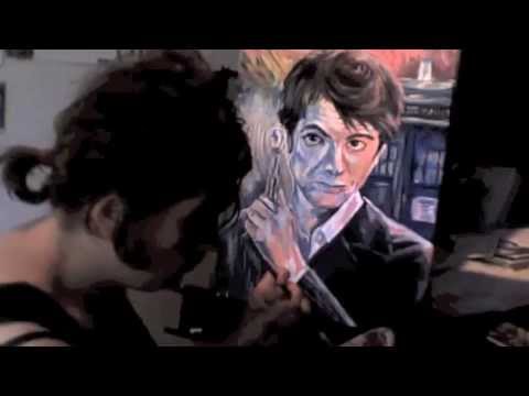 Speed Painting - David Tennant as Doctor Who - Acrylic on Canvas