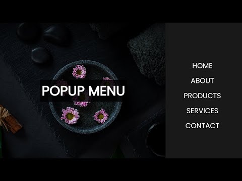 Latest CSS Popup Menu Clickable animation effect with navigation menus
