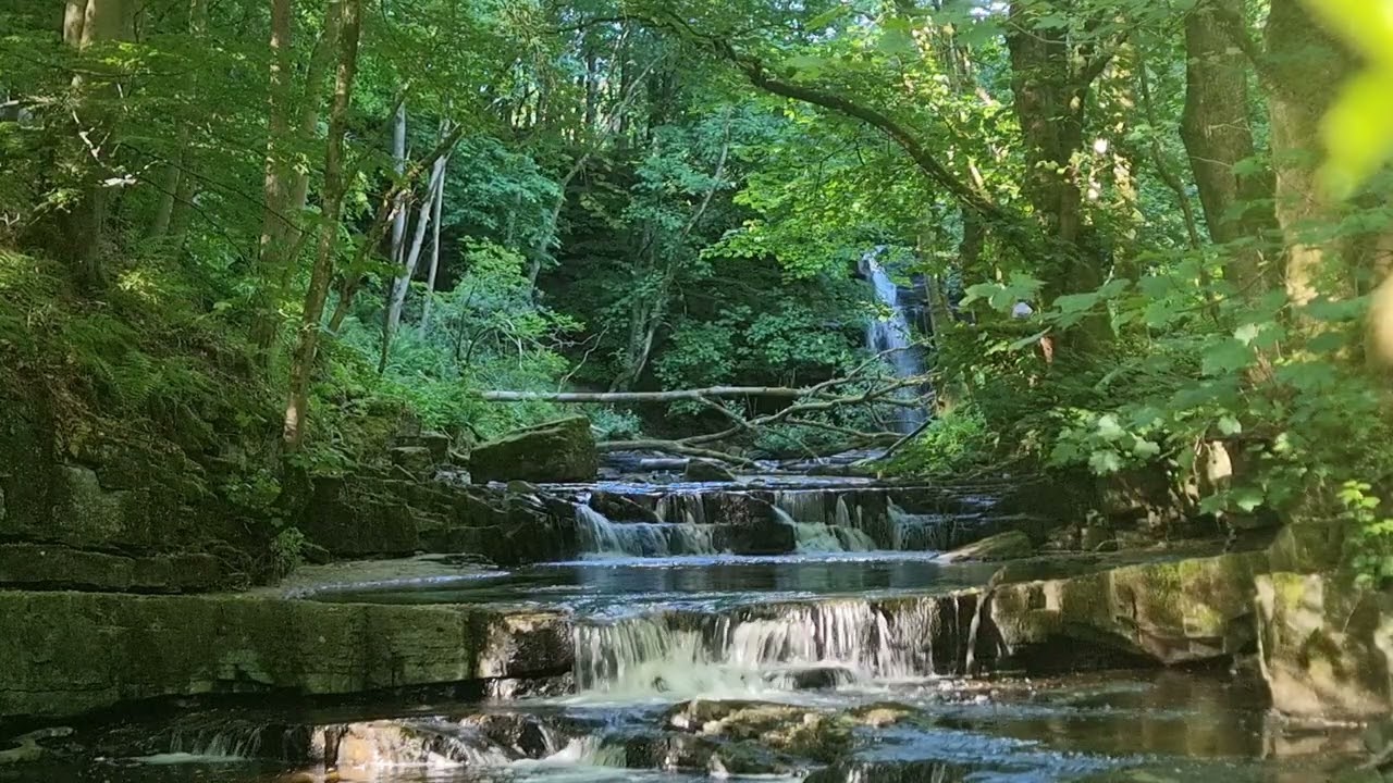 Relaxing Waterfall - Teesdale - Sounds for Sleep White Noise - No Talking