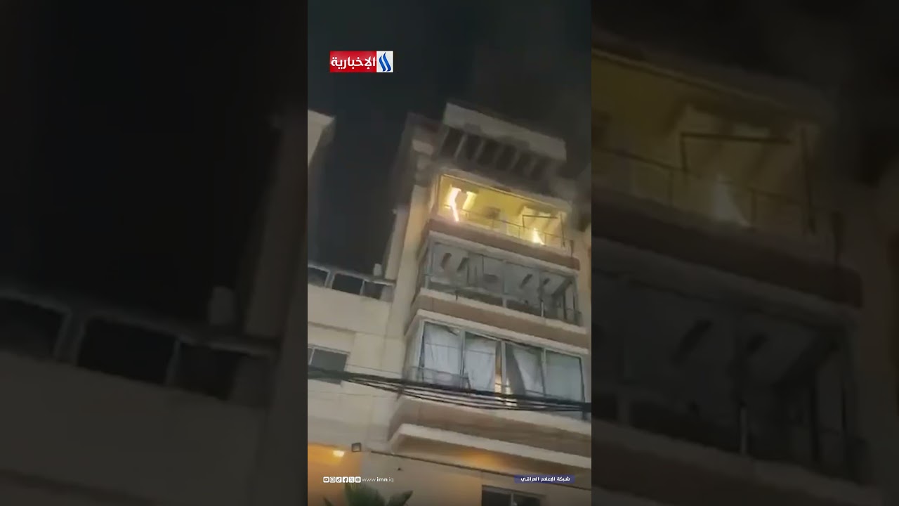 فيديو | من مكان الاستهداف في منطقة الجناح في الضاحية الجنوبية