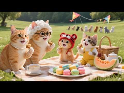 A Kitten's Kite Dream 🪁 | A Wholesome Animated Story of a Cat Family's DIY Project & Picnic