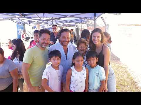 El gobernador  Gustavo Sáenz y el intendente de Salta Emiliano Durand en el centro vecinal de Villa Mónica en una nueva jornada de La Muni en tu Barrio