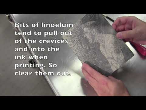 B&W Linoleum Print Demo