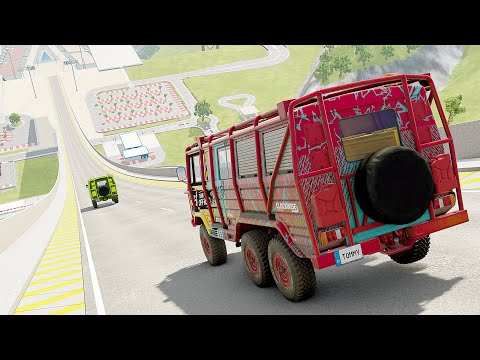 Realistis mobil melompat berkecepatan tinggi #4 - BeamNG Drive