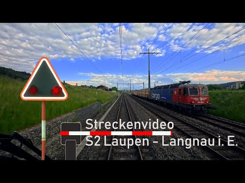 Führerstandsmitfahrt / cab ride S2 Laupen - Langnau i. E.  -  🚃 BLS RABe 528 MIKA 🌤️