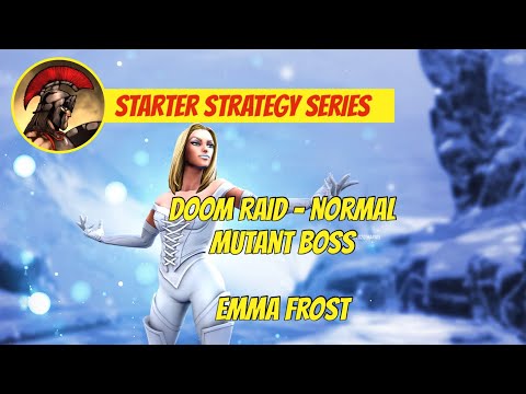 Doom Raid - Normal - Mutant Boss ISO4 (I8) - Emma Frost - Axmen core - MSF - Marvel Strike Force