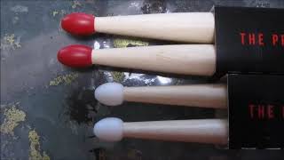 Video thumbnail for Drumstick Comparison Drum Stick Vic Firth American Classic 2B 2BN Metal N Sticks Review by hoochrocks