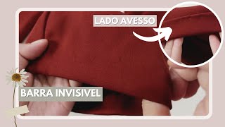 COMO FAZER BAINHA DE CALÇA SOCIAL INVISIVEL A MÃO - barra de calça perfeita sem maquina de costura