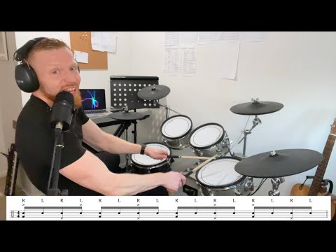 The Bo Diddley Beat (with bass drum and hi-hat): Practice-Along Video